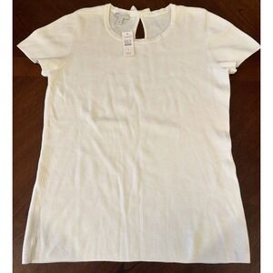 Talbots‎ Women's Petite Small Short Sleeve Top White NWT